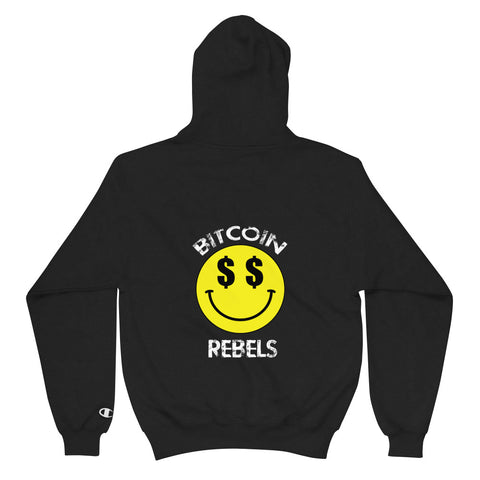 Bitcoin Rebels $$ Champion Hoodie Mens