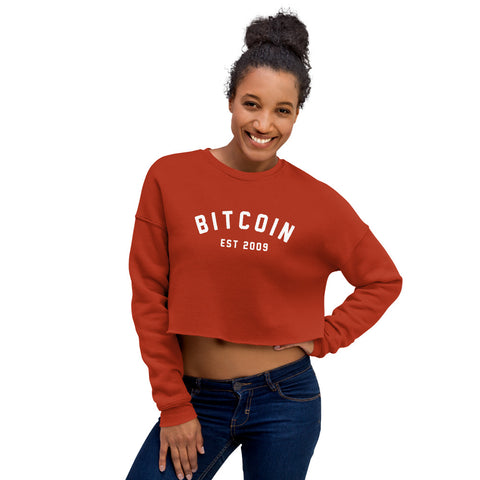 Bitcoin Classic Crop Sweatshirt Women