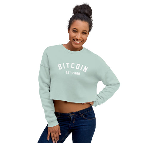 Bitcoin Classic Crop Sweatshirt Women