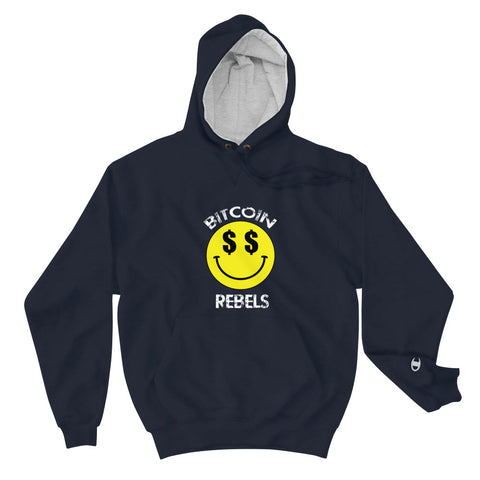 Bitcoin Rebels $$ Champion Hoodie Mens